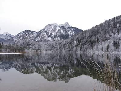 Lake in Bavaria during winter, Germany