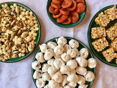 Snacks at Rakhimov Ceramics workshop
