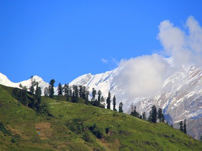 Mountain landscape near Manali, Himachal Pradesh, India