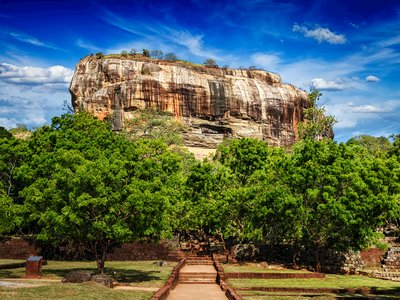 Sigiriya rock - famous Sri Lankan tourist landmark, Sri Lanka