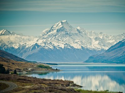 Mount Cook and Lake Pukaki, New Zealand