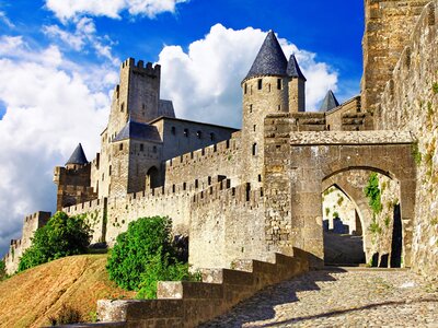 Carcassonne medieval castle fortress, France