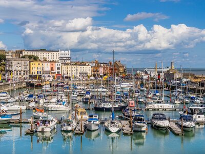 Ramsgate Royal Harbour filled with many boats, Kent