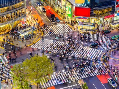 Tokyo street scene, Japan