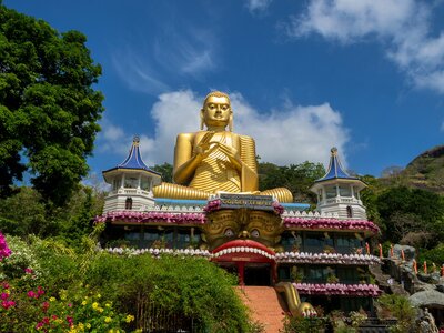 Golden Buddha Dambulla Cave Temple, Dambulla City, Sri Lanka
