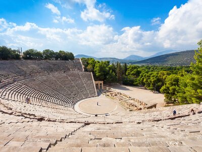 Ancient amphitheatre, Epidaurus, Greece