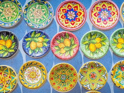 Colourful fridge magnets, Sicily, Italy