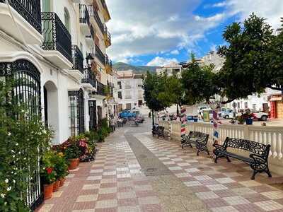 Street in town of Sierra de las Nieves, Spain