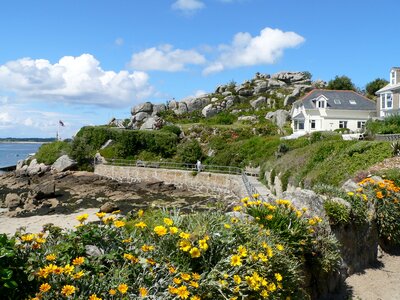 East end of Town Beach, Hugh Town, St. Mary´s, Isles of Scilly, Cornwall, UK