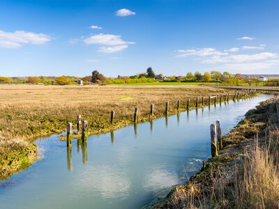 Estuary at Newtown Harbour National Nature Reserve Isle Of Wight England