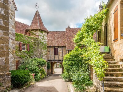 Streets of Loubressac, south-western France
