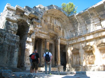 Interior of Temple of Diana being admired by onlookers