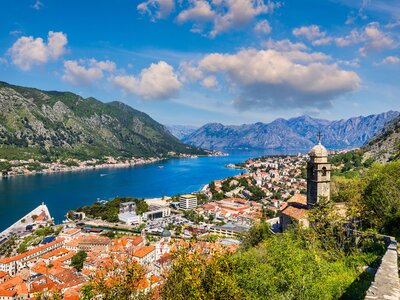 Historical Kotor Old town and the Kotor bay of Adriatic sea, Montenegro