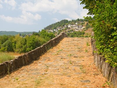 Kipi village as seen from stone bridge, Zagori area, northern Greece