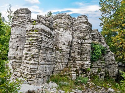 Natural rocks near Monodendri village known as Stone Forest, Zagoria, Epirus, Greece