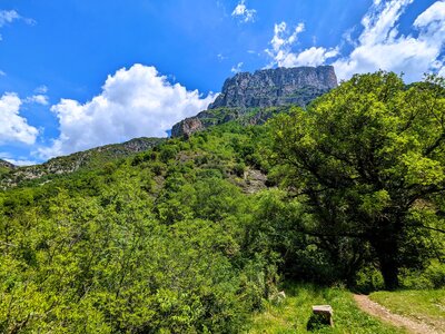 View of the summit of Mount Timphi from the Greek village of Vikos