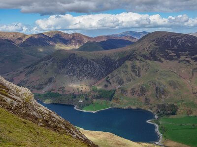 Grasmoor and Buttermere Lake, Lake District, Cumbria, England, UK