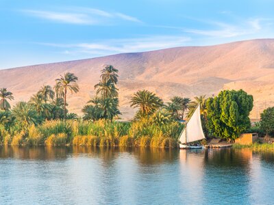 River Nile in Egypt. Luxor, Africa