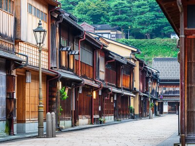 Traditional Japanese houses in Kanazawa, Japan