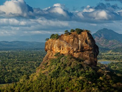 Sigiriya or Sinhagiri Lion Rock ancient rock fortress near Dambulla in Sri Lanka
