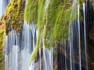 Schleierfaelle der Ammer, a beautiful waterfall at the Ammer river bank near Saulgrub, Bavaria, Germany