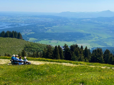 Admiring the views on G4 walking route, Bavaria