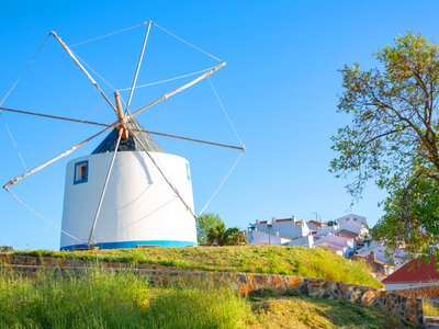 The historic windmill in Odeceixe, Algarve, Portugal