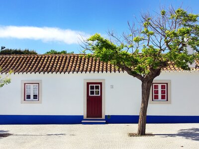 Traditional house of the coast of the Alentejo, Portugal