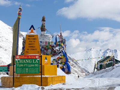 Chang La pass in Ladakh, India