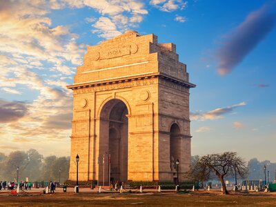 India Gate at sunrise, Rajpath, New Dehli, India