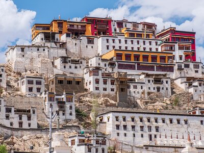 Thikse Gompa or Thikse Monastery, Buddhist monastery in central Ladakh, India