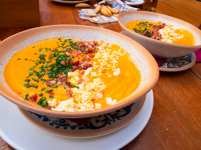 Salmorejo Cordobés Traditional Andalusian Dish, Spanish Cuisine