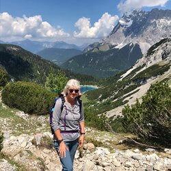 Avril McAllister - Ramble Worldwide Leader in Austria with mountainous scenery surrounding