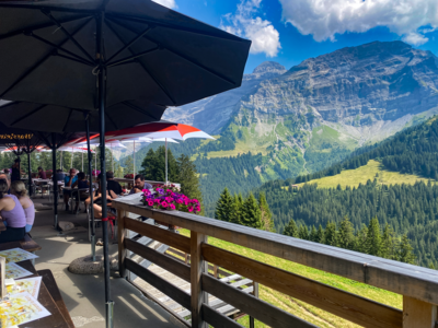 Bar with a mountain view, Switzerland