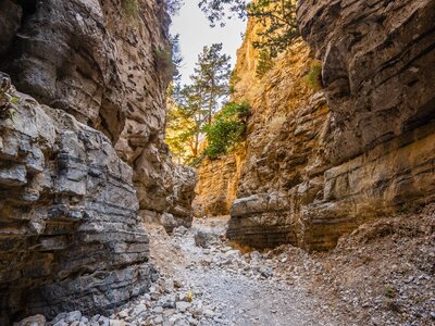 Mountain landscape Imbros gorge on Crete, Greece