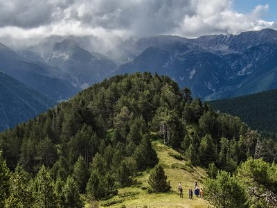 Looking back towards Col d'Ordino from Casamanya mountain, Andorra