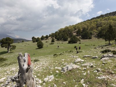 Group of walkers on Ramble Worldwide walking holiday trekking St Paul Trail walking route between Bedre and Barla in Turkey